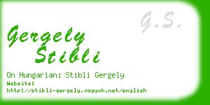 gergely stibli business card